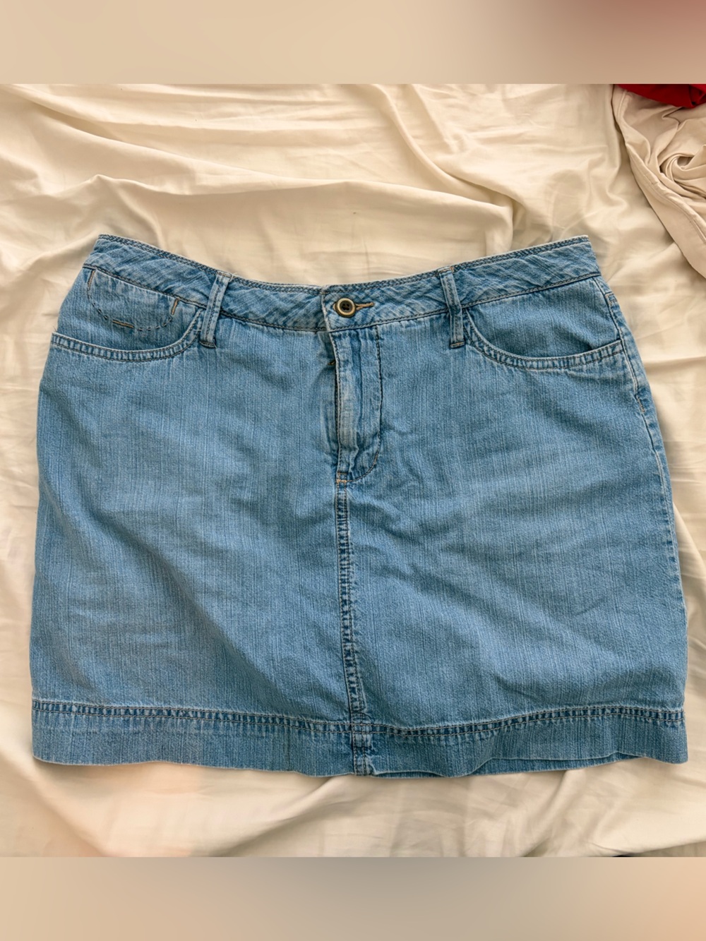 Light Blue Denim Women’s skirt - Casual Summer Style built in shorts